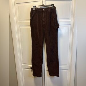 PacSun Women’s Corduroy 90’s BF Carpenter Pants Size Women’s 28 Color Brown